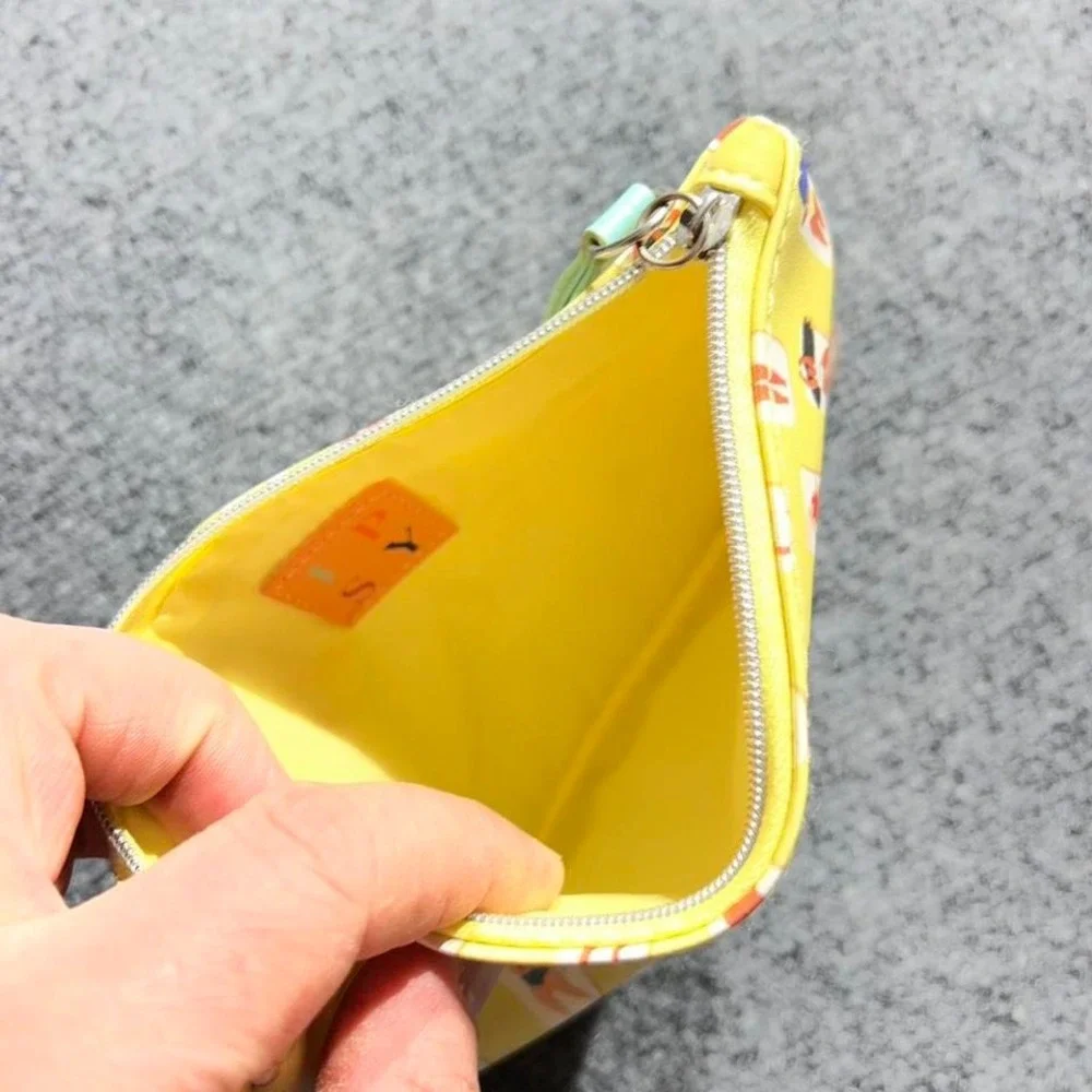Ipsy Yellow‎ Pool Float Lounging Women Makeup Bag Zipper Pouch Travel Case